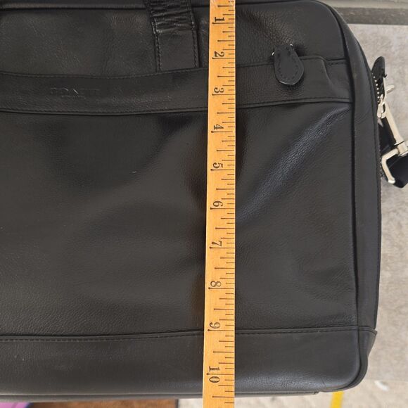 Coach Hamilton Black Leather Briefcase Padded Solid F54804 - Picture 15 of 16